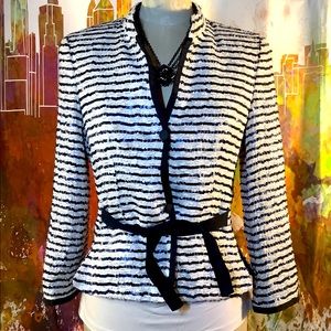 Vintage Giorgio Armani Blue Sequin Tie Jacket XS